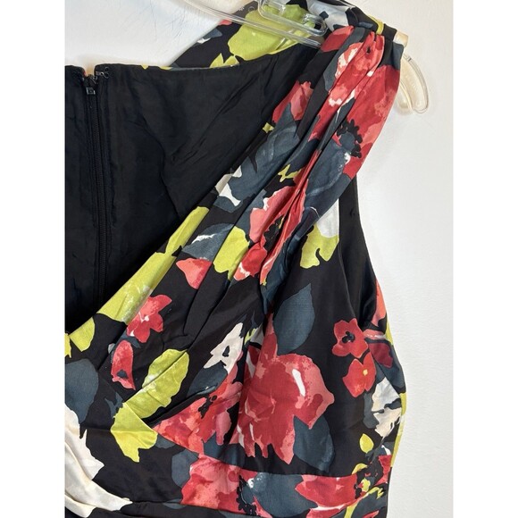 LAFAYETTE 148 Blamu 100% Silk Floral Crisscross A-Line Dress 14 Formal Party - Picture 4 of 13